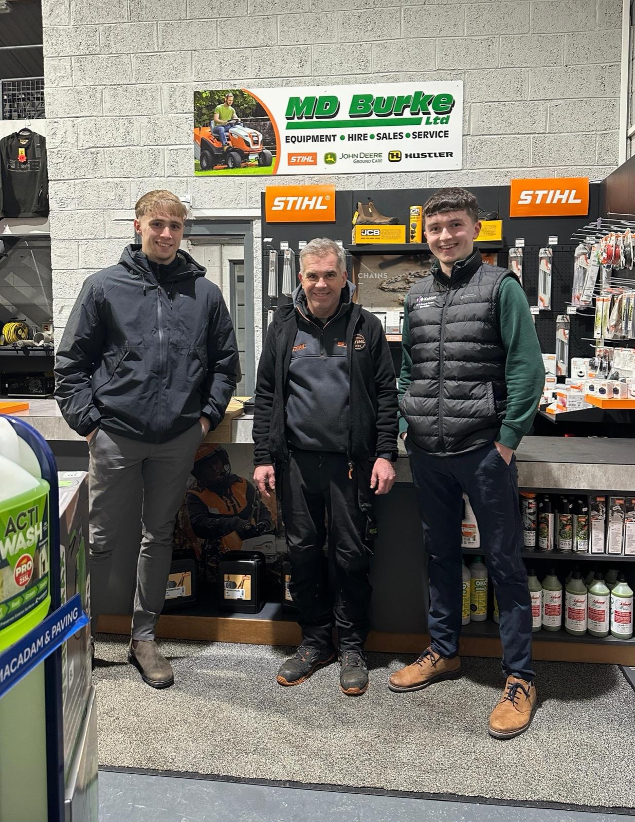 Kakion team with the MD Burke team at their machinery showroom